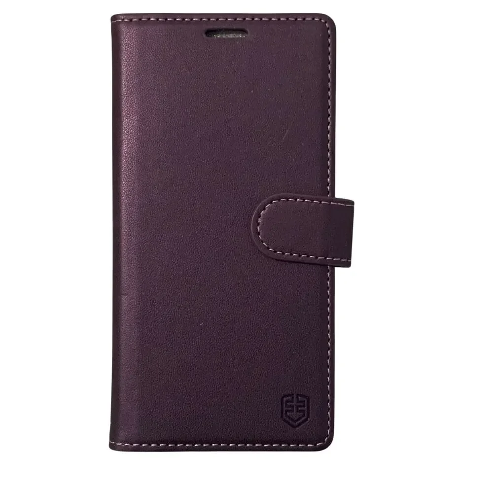 FlipPalm Purple PU Leather Wallet Flip Case Folio Card Holder Phone Cover - New